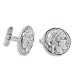 Sterling Silver Cufflinks - Ancient Tetradrachm Replica ft. Athena (17mm)