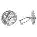 Sterling Silver Cufflinks - Ancient Tetradrachm Replica ft. Athena (17mm)