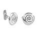 Sterling Silver Cufflinks -  Swirl Motif (15mm)