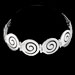 The Ariadne Collection - Sterling Silver Bracelet w/ Swirl Motif Links (25mm)