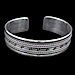 The Athena Collection - Sterling Silver Cuff Bracelet Greek Key Triple Rope (1.6cm)