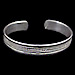The Athena Collection - Sterling Silver Cuff Bracelet Small Rope (1.1cm)