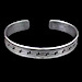 The Athena Collection - Sterling Silver Cuff Bracelet Small Greek Key Rope (1.1cm)