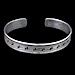 The Athena Collection - Sterling Silver Cuff Bracelet Small Greek Key Rope (1.1cm)