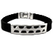 Rubber and Stainless Steel Bracelet with Box Clasp (11mm)