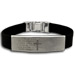 Rubber and Stainless Steel Bracelet with Box Clasp - Cross & Prayer (11mm)