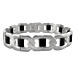 Rubber and Stainless Steel Bracelet with Box Clasp (14mm)