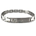 Stainless Steel Bracelet with Box Clasp -  Flower w/ Rhinestone (8mm)