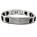 Rubber and Stainless Steel Bracelet with Box Clasp - Cross & Prayer (12mm)