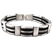 Rubber and Stainless Steel Bracelet with Box Clasp (13mm)