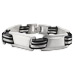Rubber and Stainless Steel Bracelet with Box Clasp (13mm)