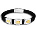 Rubber Bracelet with 18k Gold Emblem - Triple Parthenon