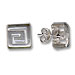 Sterling Silver Earrings - Greek Key (1cm)