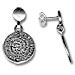 Sterling Silver Earrings - Phaistos Disk (1.5cm)