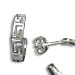 Sterling Silver Hoop Earrings - Greek Key (1cm)
