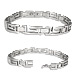 Stainless Steel Bracelet with Greek Key Links