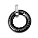 Stainless Steel Pendant - Greek Key Motif Ring (23mm)