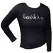 Koukla Swarovski Rhinestone Long Sleeve Crew - Black