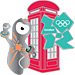 London 2012 Mascot Wenlock Phone Box / Booth Pin