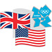 London 2012 UK / US Flag Pin