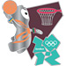 London 2012 Mascot Wenlock Basketball Sports Pin