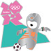 London 2012 Mascot Wenlock Football Sports Pin