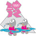 London 2012 Mascot Wenlock Synch Swimming Sports Pin