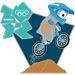 London 2012 Mascot Wenlock BMX Sports Pin