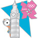 London 2012 Mascot Wenlock Big Ben Pin
