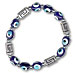 Evil Eye Bracelet - Rectangle Greek Key