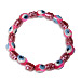 Evil Eye Bracelet Pink with Decorative Spacer Beads