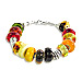 Silver Pandora - Style Bracelet with Natural Amber & Sterling Silver Beads