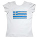 Greek Flag Rectangle Sparkling Womens Fitted Tshirt