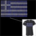 Metal Studded Tshirt - Greek Flag Style T6671