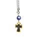 Sterling Silver Car Rear-View Mirror Charm - Two tone Crucifix (22mm)