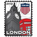 USOC London 2012 Olympic Team USA Stamp Pin