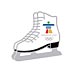 Vancouver 2010 White Figure Skate Pin