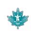 Vancouver 2010 Blue Clear Maple Leaf Pin
