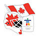 Vancouver 2010 Canadian Goalie Mask-Flag Pin