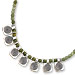 Archaic Earth Stone Necklace - Jade with Swirl Motif Pendants