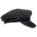 Wool Tweed Greek Fisherman's Hat - Black