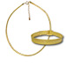 Greek Key Gold Overlay Single Strand Necklace and Bracelet Set