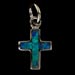 The Neptune Collection - Sterling Silver Pendant - Greek Orthodox Cross and Opal (9mm)