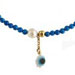 The Nefeli Collection - Turquoise Necklace with Mother of Pearl and Evil Eye (2mm beads)