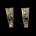 14k Gold Filled Two-Tone Greek Key Half-Hoop Earrings (16mm)