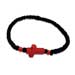 Thin Komboskini Bracelet with Red vintage cross
