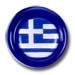 Blue Glass Greek Flag Magnet