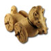 Ancient Greek Clay Horse toy replica, 4th Century BC, National Archaeologican museum of Athens
