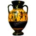 Black Figure Amphora Hgt. 30 cm