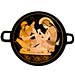 Red Figure Kylix ( wine cup ) :: Achilles Bandagin Patroclus 15 cm 